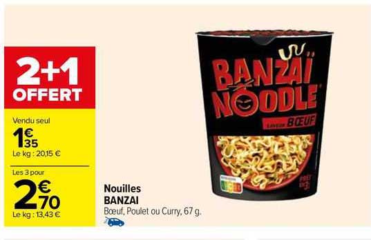nouilles banzai