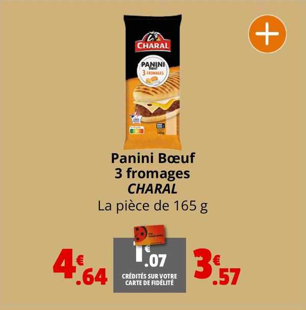 Panini Bœuf 3 Fromages Charal