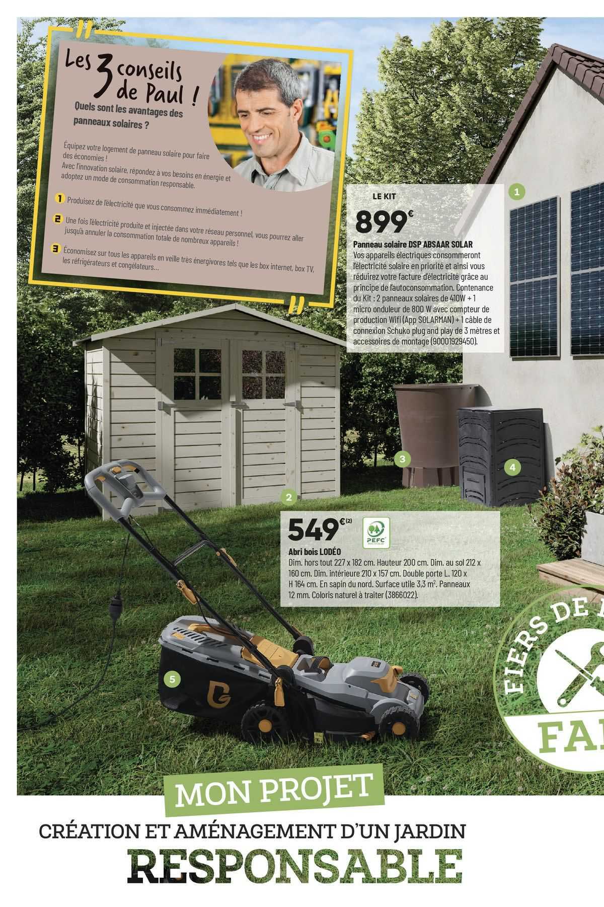 panneau solaire dsp absaar solar, abri bois lodéo