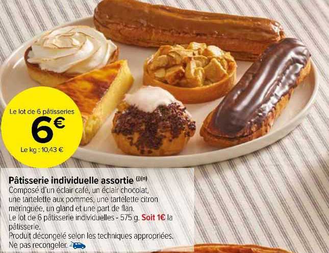 pâtisserie individuelle assortie
