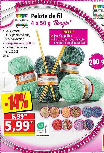 Pelote De Fil 4 X 50 G "bougie" Createlli
