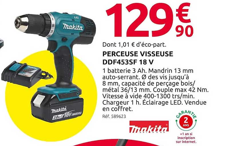 Perceuse Visseuse Ddf453sf 18 V Makita