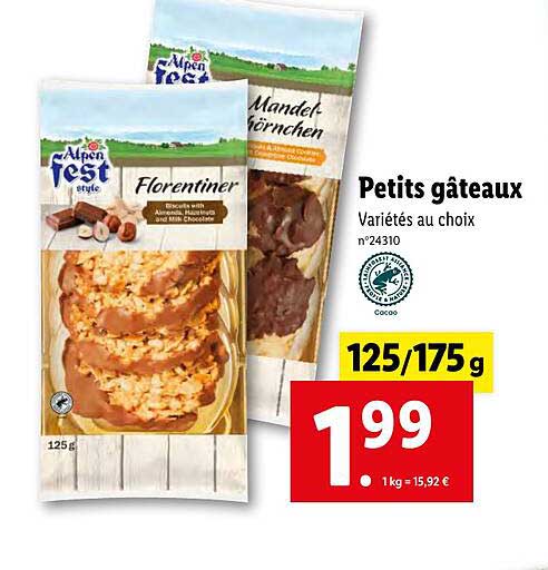 petits gâteaux alpen fest style