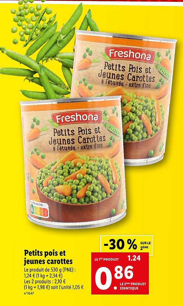 petits pois et jeunes carottes