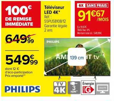 Philips Téléviseur Led 4k