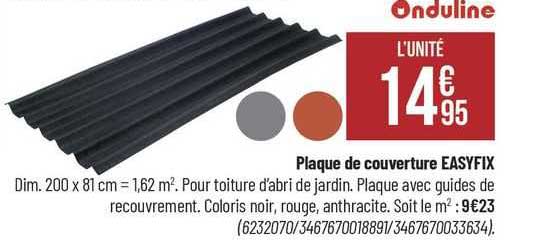 plaque de couverture easyfix