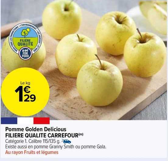 pomme golden delicious filière qualité carrefour