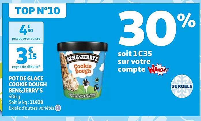 pot de glace cookie dough ben&jerry's