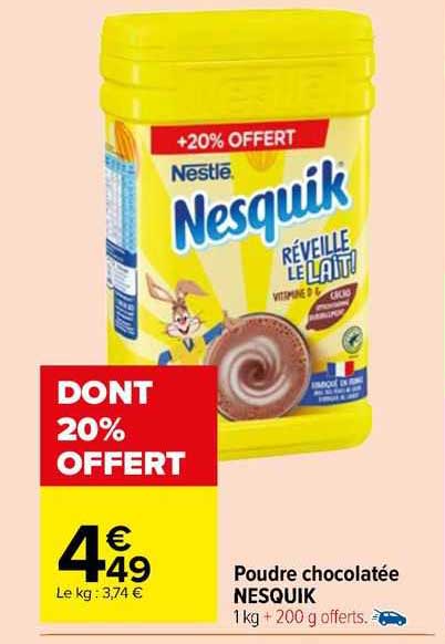 poudre chocolatée nesquik