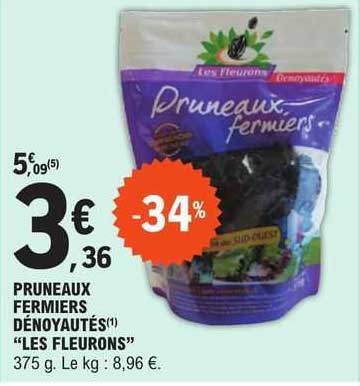 pruneaux fermiers dénoyautés "les fleurons"