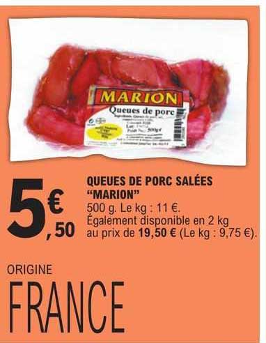 queues de porc salées "marion"