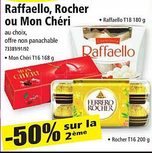 raffaello, rocher ou mon chéri
