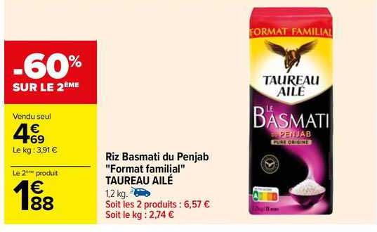 riz basmati du penjab "format familial" toureau ailé