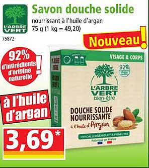 savon douche solide l'arbre vert