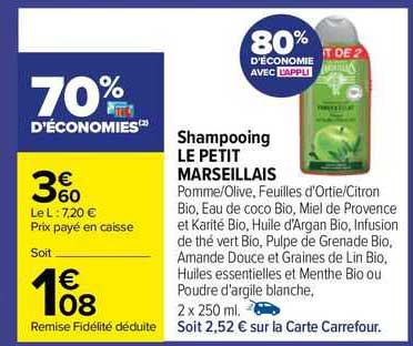 Shampooing Le Petit Marseillais