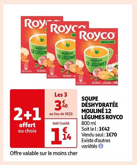 Soupe Déshydratée Mouliné 12 Légumes Royco