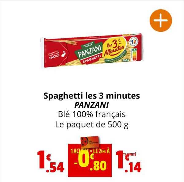 spaghetti les 3 minutes panzani