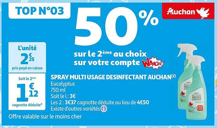 spray multi usage desinfectant auchan