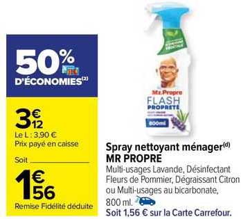 spray nettoyant ménager mr propre