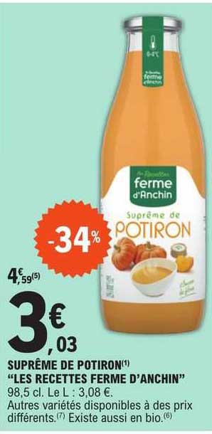 suprême de potiron "les recettes ferme d'anchin"