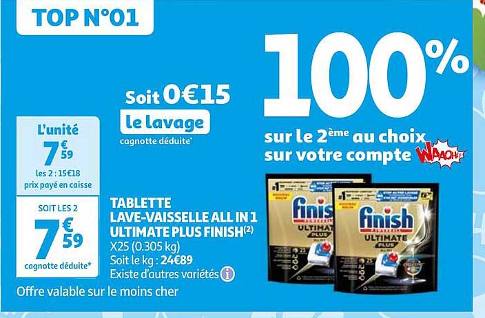 tablette lave-vaisselle all in1 ultimate plus finish