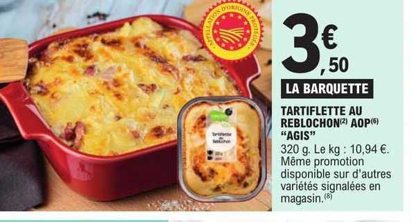 tartiflette au reblochon aop "agis"