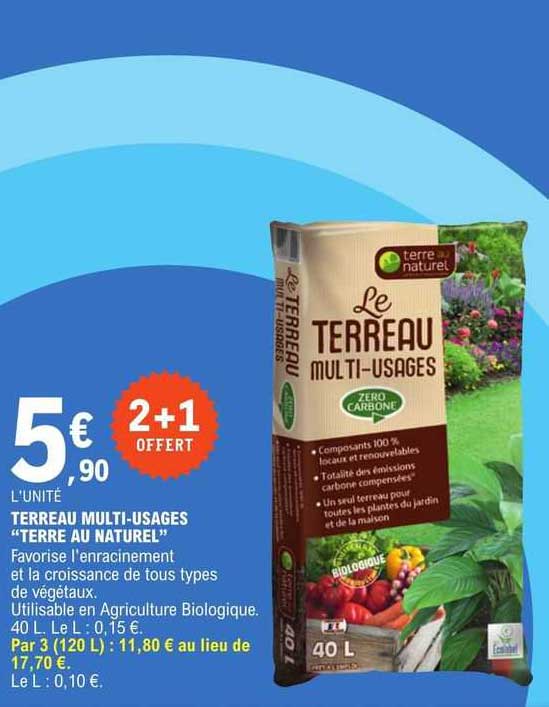 terreau multi-usages "terre au naturel"