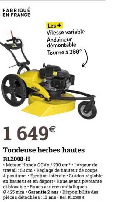 tondeuse herbes hautes