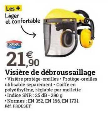 visière de débroussaillage