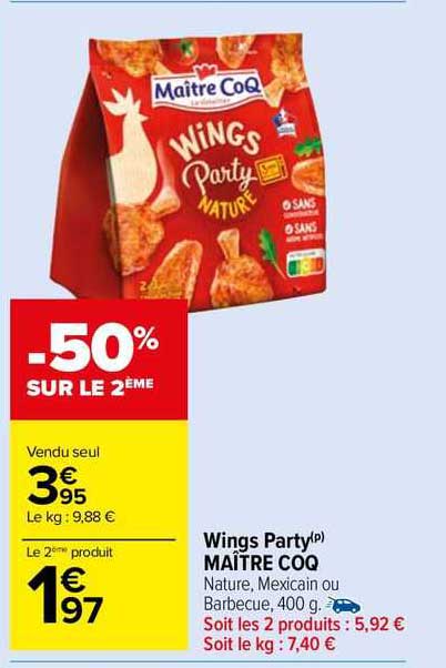 wings party maître coq