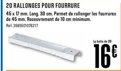 20 rallonges pour fourrure