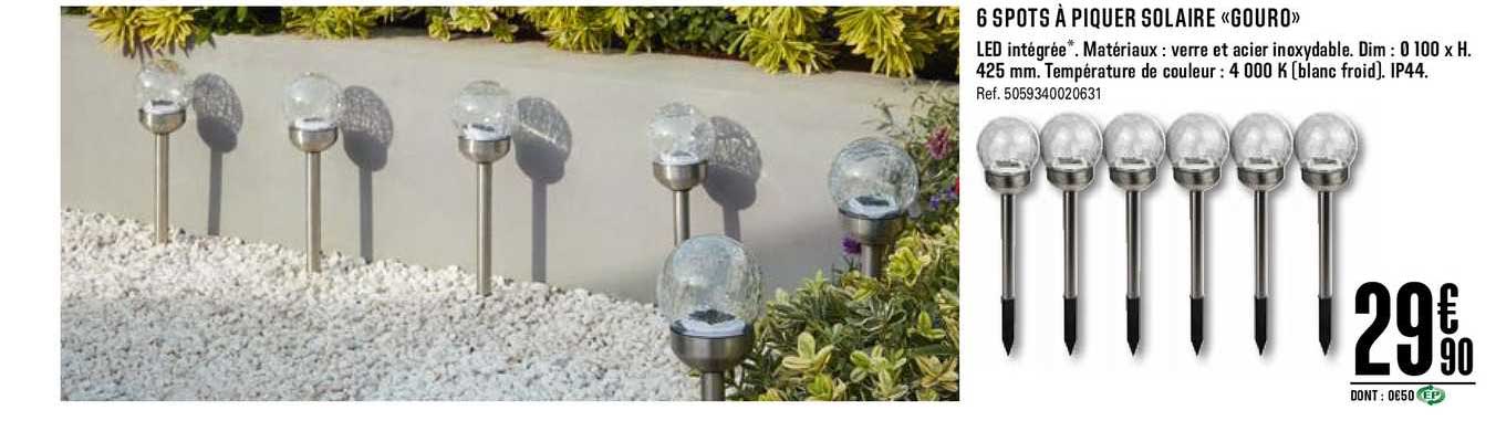 6 spots à piquer solaire gouro