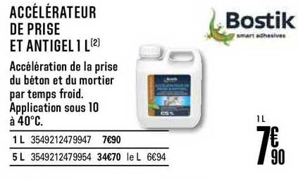 Accélérateur De Prise Et Antigel Bostik