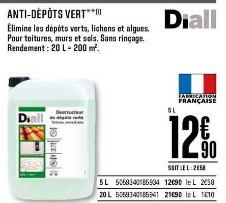 anti dépôts vert diall
