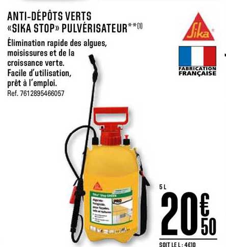 anti dépôts verts sika stop pulvérisateur