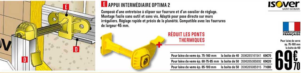 appui intermédiaire optima 2 isover saint gobain