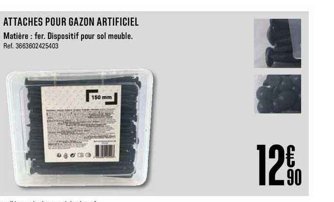 attaches pour gazon artificiel