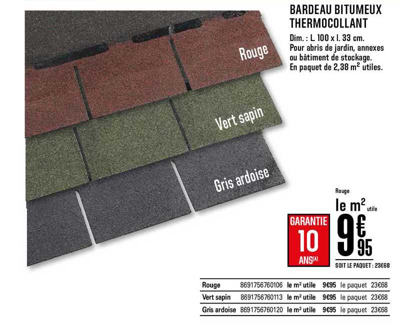 bardeau bitumeux thermocollant