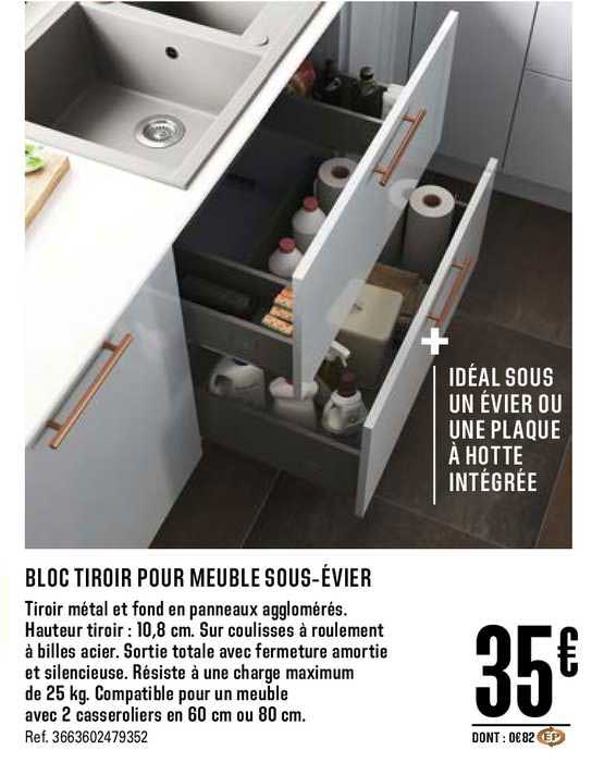 Bloc Tiroir Pour Meuble Sous évier