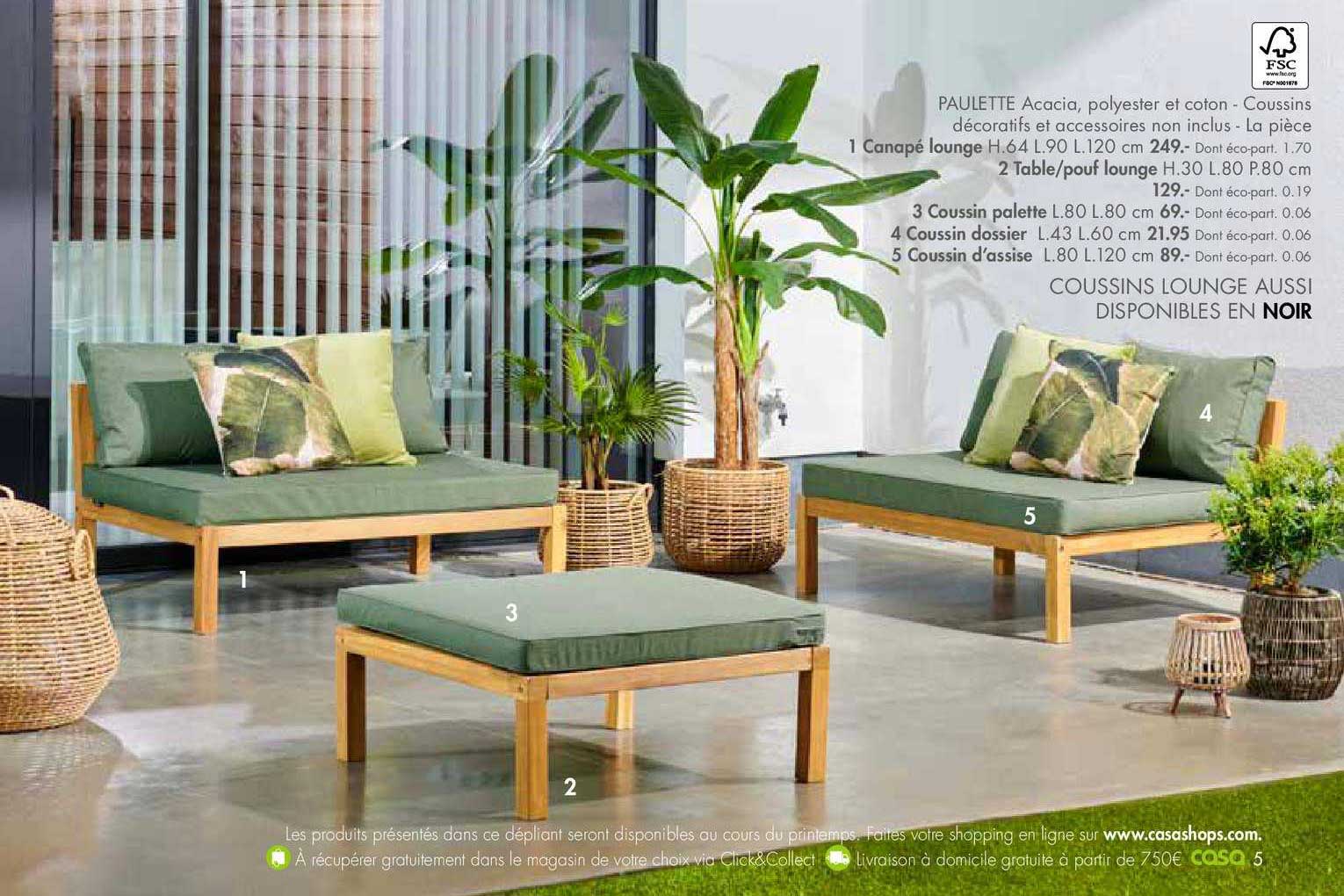 canapé lounge, coussin palette, coussin dossier, coussin d'assise paulette