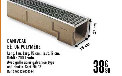 Caniveau Béton Polymère