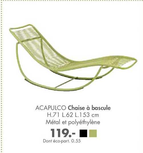chaise à bascule acapulco