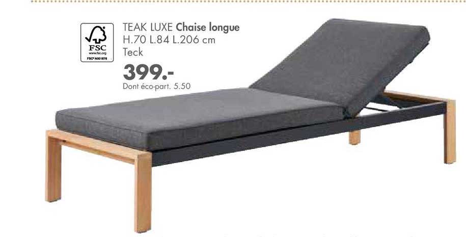 chaise longue teak luxe