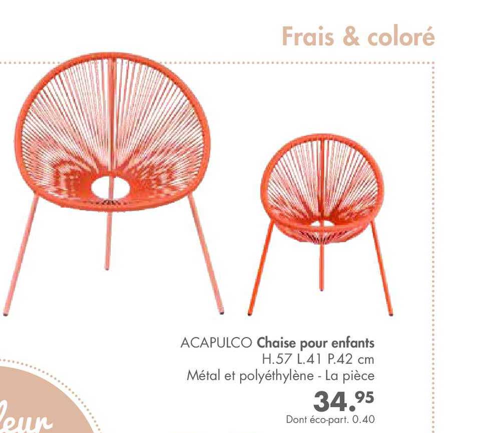 chaise pour enfants acapulco