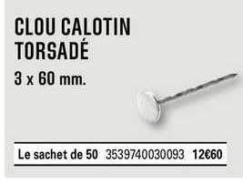 clou calotin torsadé