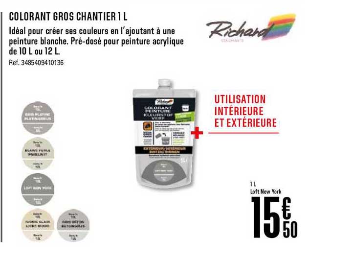colorant gros chantier 1l richard