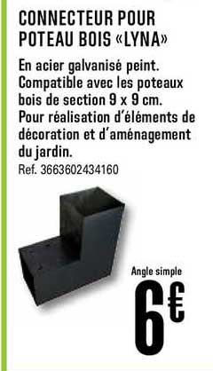 connecteur pour poteau bois lyna
