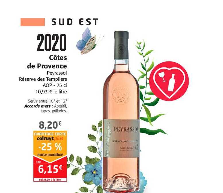 côtes de provence peyrassol réserve des templiers