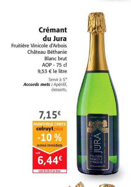 crémant du jura fruitière vinicole d'arbois château béthanie