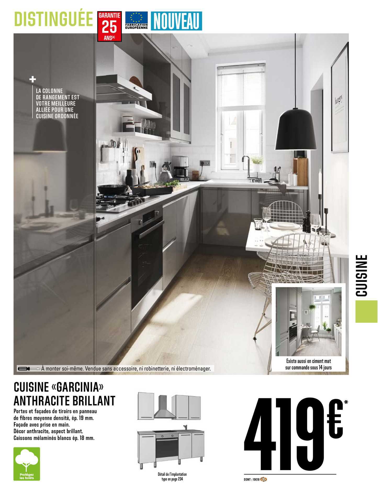 cuisine garcinia anthracite brillant